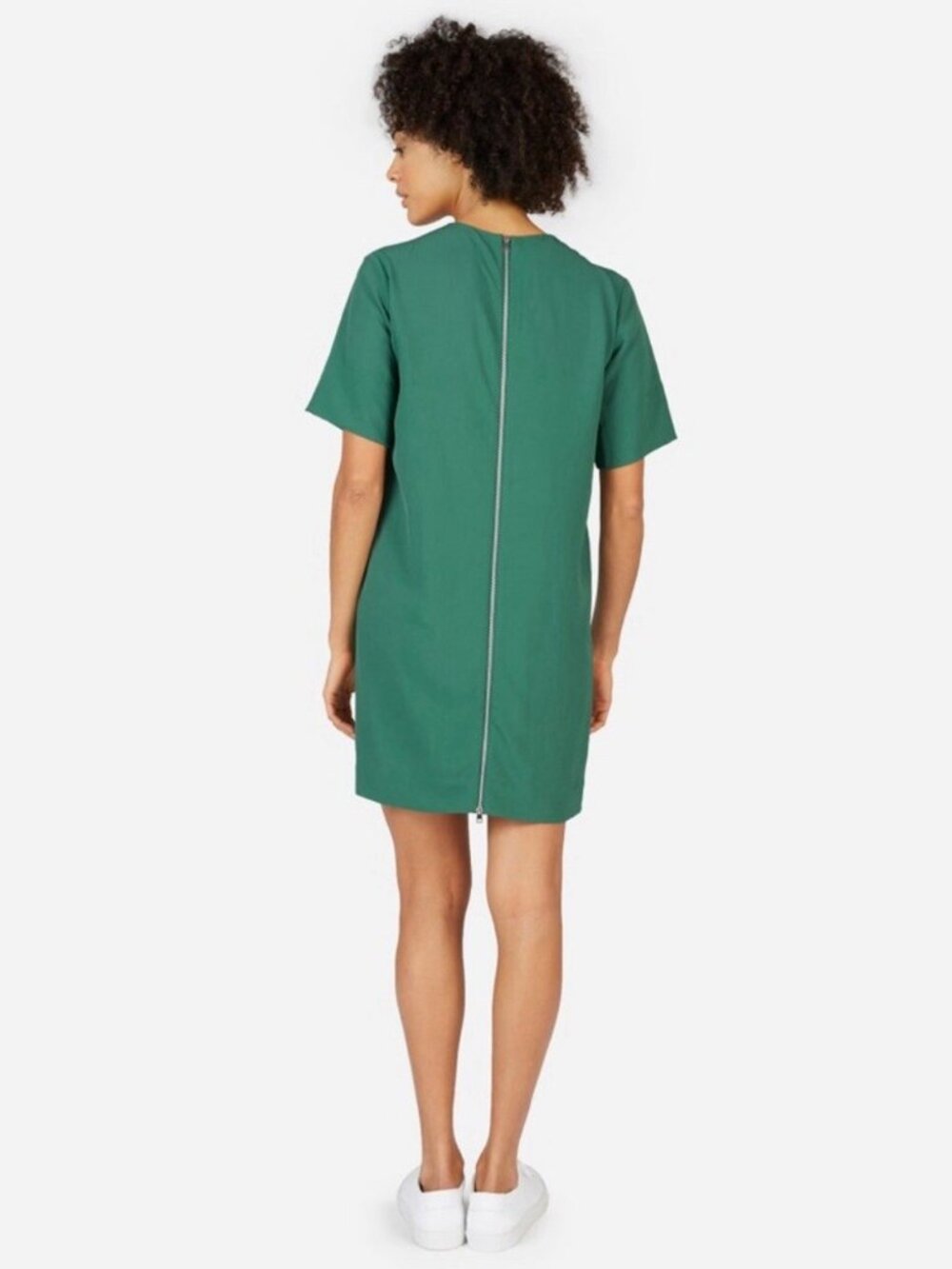 Everlane Japanese GoWeave Zipper Back Shift Dress | Size 00 | Green, Teal